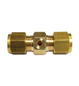 UNION TUBO-TUBO ROSCA 2 x 10/24" Ø.12 mm LATON